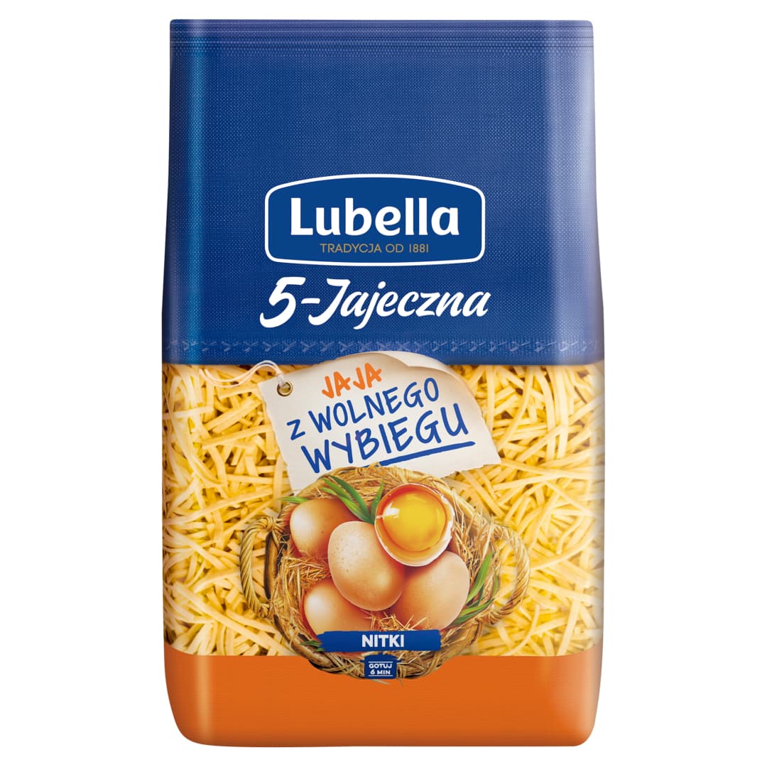 LUBELLA Makaron 5 jaj nitki. 16,48 zl/kg