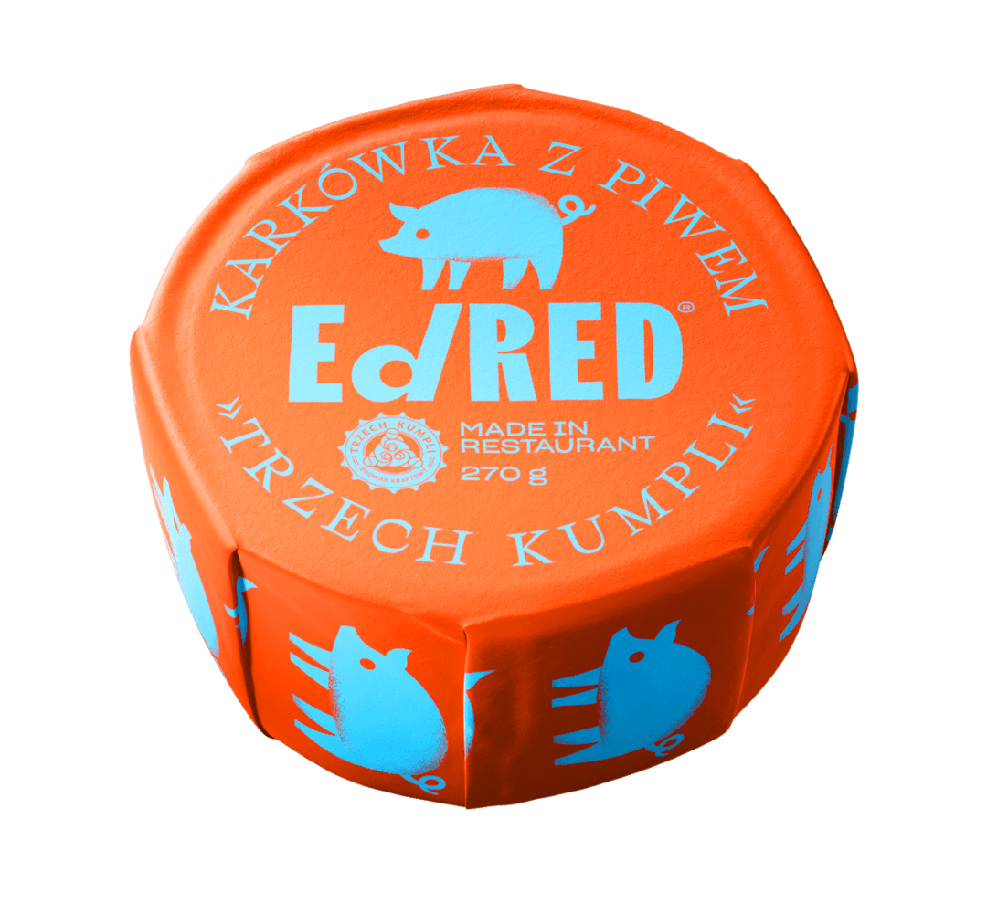 ED RED Konserwa karkowka z piwem "Trzech Kumpli". 101,07 zl/kg