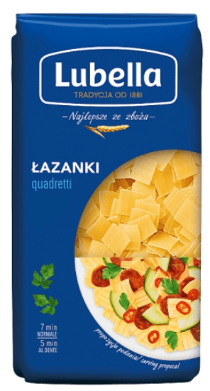 LUBELLA Makaron lazanki. 14,98 zl/kg