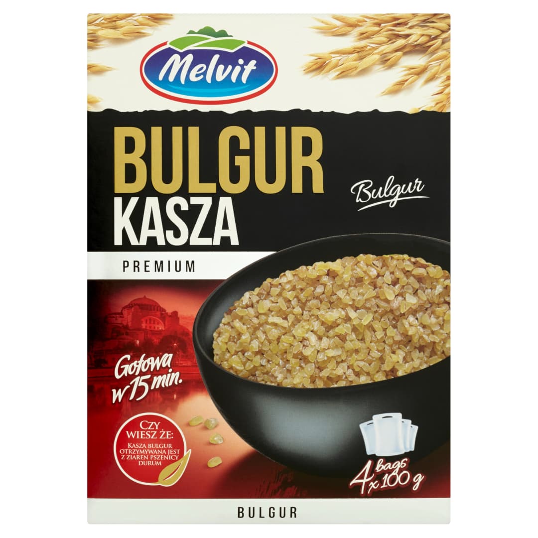 MELVIT Kasza bulgur 4x100g. 14,23 zl/kg
