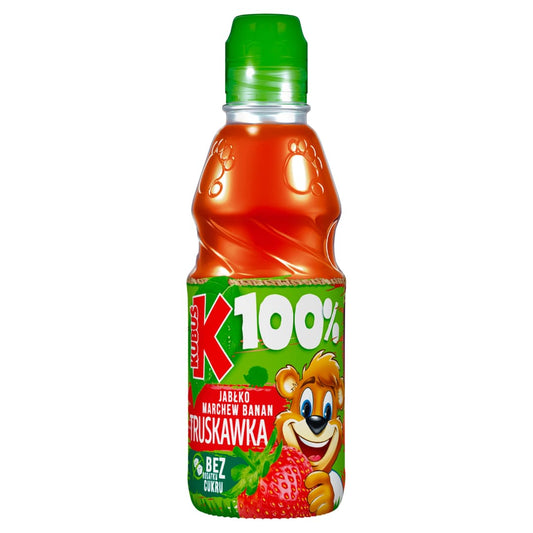 KUBUS 100% Sok jablko marchew banan truskawka. 9,97 zl/l