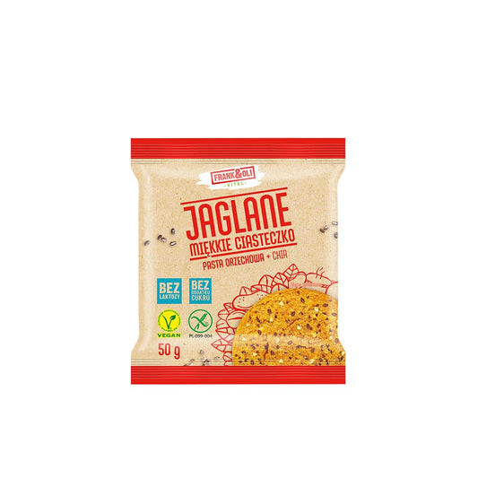 FRANK&OLI Ciasteczko jaglane z pasta orzechowa + chia bez dodatku cukru. 65,80 zl/kg
