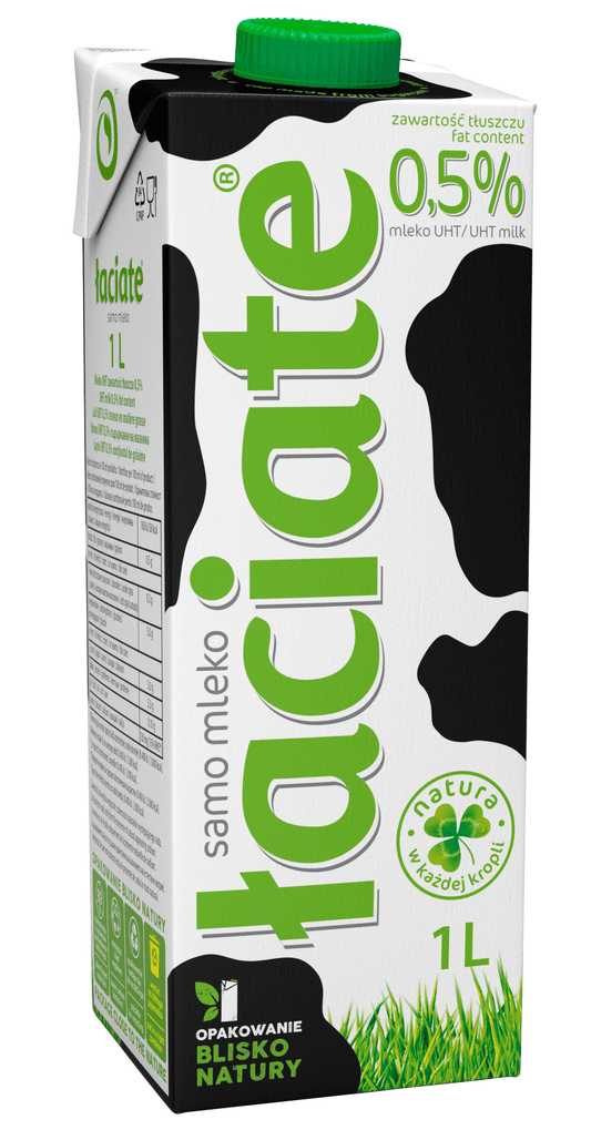 LACIATE Mleko UHT 0,5%. 4,89 zl/l