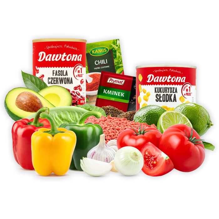 MULTIPAK Zestaw na salatke meksykanska z wieprzowina.