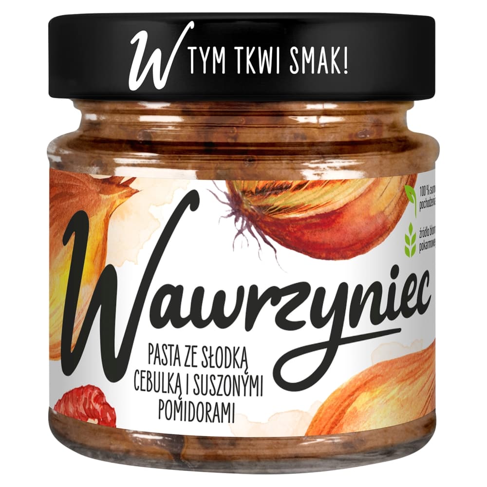 WAWRZYNIEC Pasta ze slodka cebulka i suszonymi pomidorami. 44,39 zl/kg