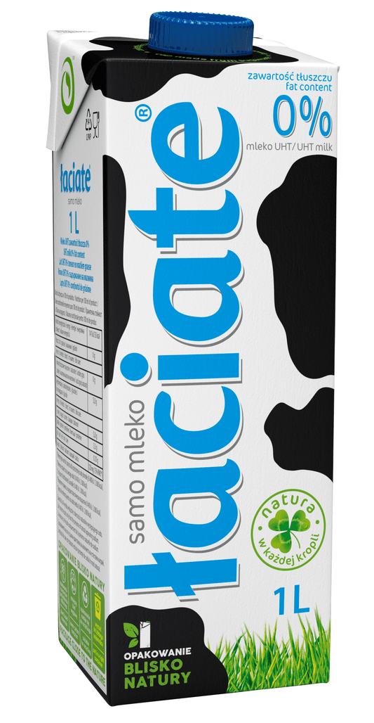 LACIATE Mleko UHT 0,0%. 4,19 zl/l