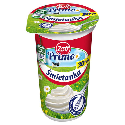 ZOTT PRIMO Smietanka luksusowa 30 %. 27,45 zl/kg