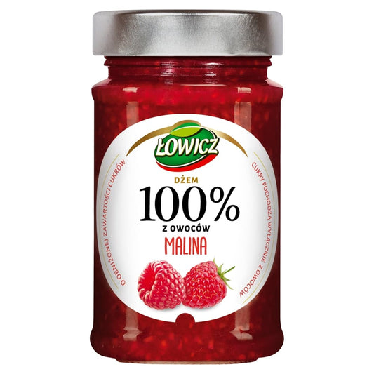 LOWICZ 100% Z OWOCOW Dzem malina o obnizonej zawartosci cukrow. 47,57 zl/kg